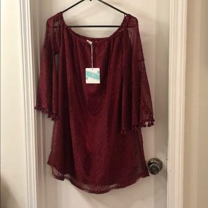 Gorgeous mid length Maroon burgundy dress